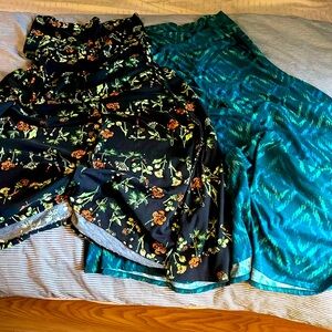 Two long skirts, sz XL, LulaRoe